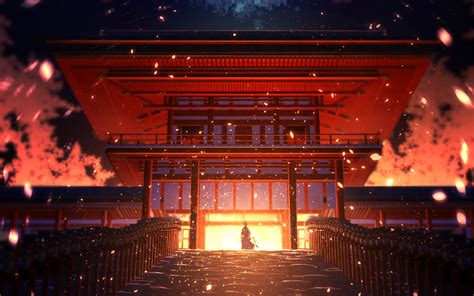 Magical fiery shrine